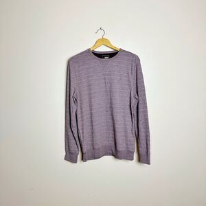 CLEARANCE! Men’s Purple Sonoma Striped L/S Crewneck Size M